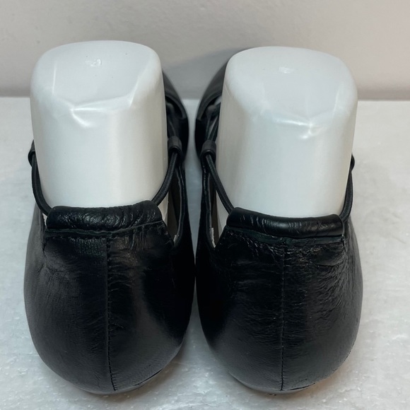 Array Women’s Black Leather Ballet Slip On Shoes - Picture 7 of 9